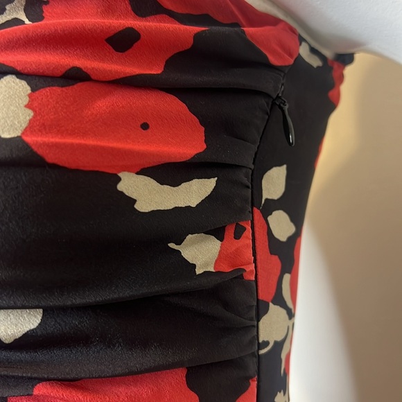 Temperley London Red & Black Silk Dress 4 - Picture 7 of 11